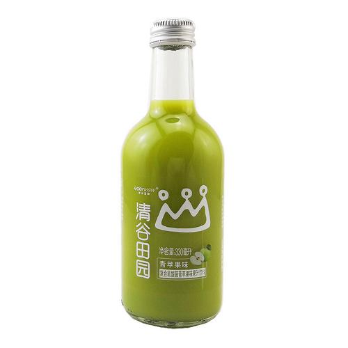 清谷田园乳酸菌果汁饮料芒果橙猕猴桃草莓青苹果西柚330ml玻璃瓶组合